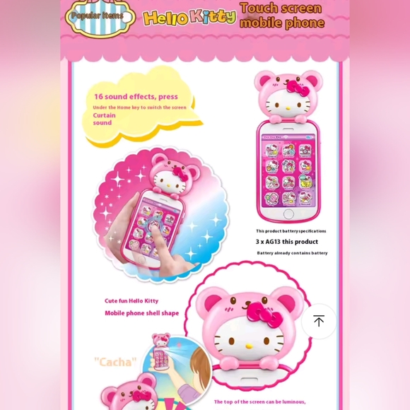 EXCLUSIVE - Hello Kitty Officially Licensed Toy Smartphone - Picture 6 of 9